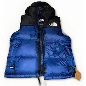 AUTHENTIC THE NORTH FACE Men’s 1996 Retro Nuptse Vest BLACK & BLUE NEW SMALL